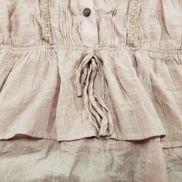 Mine Top Size Large Long Sleeve Lace Sheer Used - Picture 4 of 6